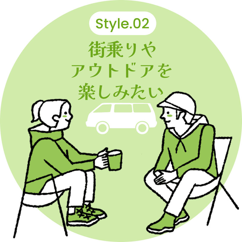 Style 02 街乗りやアウトドアを楽しみたい